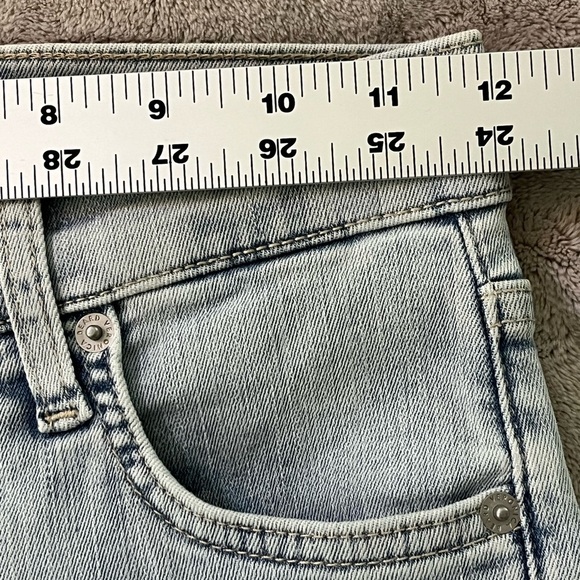 Veronica Beard Maera High Rise Skinny Jeans Size 24 Exposed Button Fly Sky Wash - Picture 13 of 15